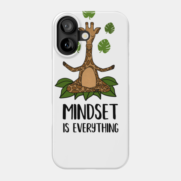 Giraffe Yoga, Mindset Motivational Quote Phone Case by logiamerch