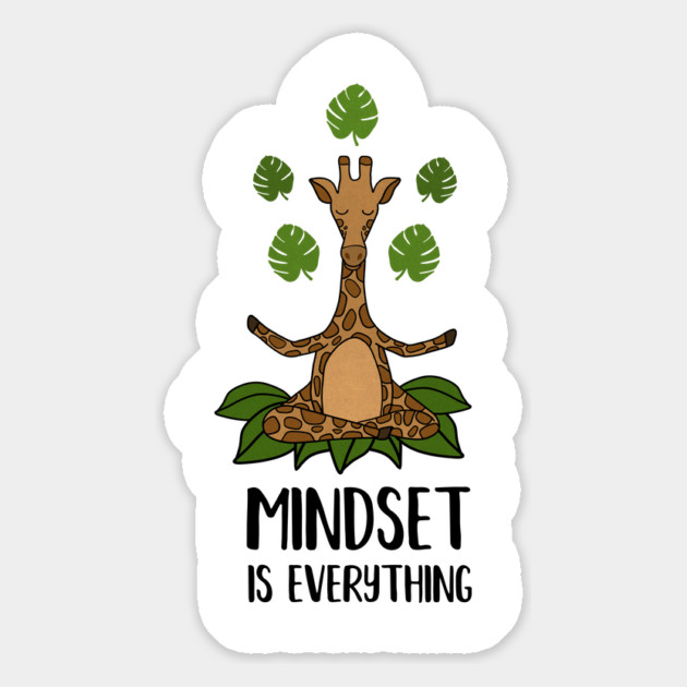 Giraffe Yoga, Mindset Motivational Quote Magnet by logiamerch