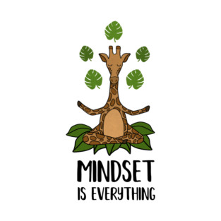 Giraffe Yoga, Mindset Motivational Quote T-Shirt