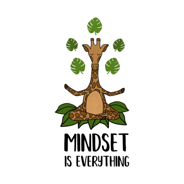 Giraffe Yoga, Mindset Motivational Quote by logiamerch
