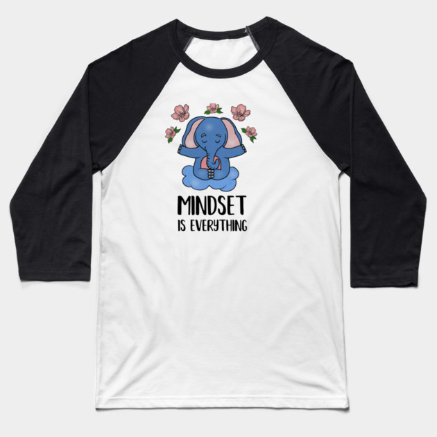Elephant Yoga, Meditation Mindset Motivational Baseball T-Shirt by logiamerch