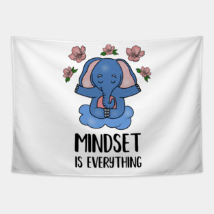 Elephant Yoga, Meditation Mindset Motivational Tapestry