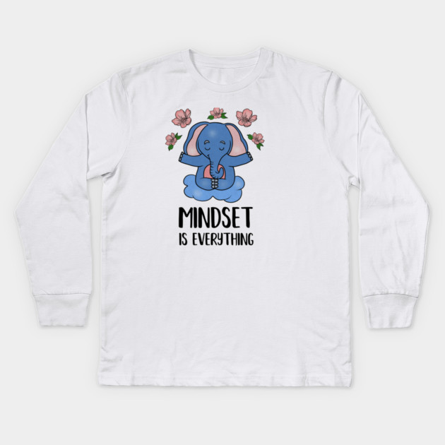 Elephant Yoga, Meditation Mindset Motivational Kids Long Sleeve T-Shirt by logiamerch