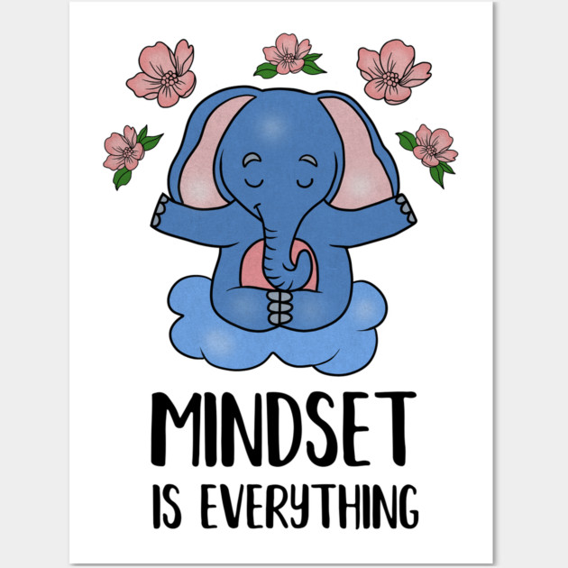 Elephant Yoga, Meditation Mindset Motivational Wall Art by logiamerch