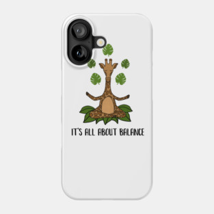 Giraffe Yoga Pose, Balance, Zen Meditation Phone Case
