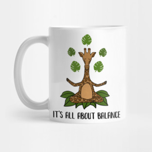 Giraffe Yoga Pose, Balance, Zen Meditation Mug