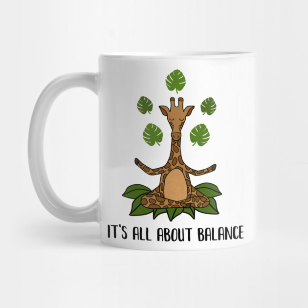 Giraffe Yoga Pose, Balance, Zen Meditation by logiamerch