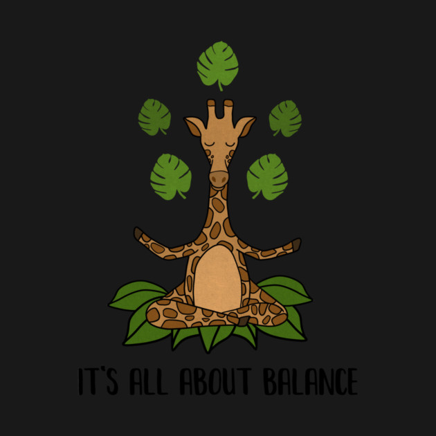 Giraffe Yoga Pose, Balance, Zen Meditation by logiamerch