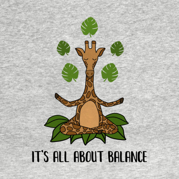 Giraffe Yoga Pose, Balance, Zen Meditation by logiamerch