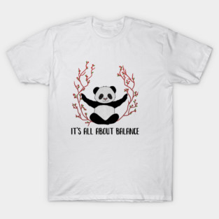Yoga Panda, Balance, Meditation Bear T-Shirt