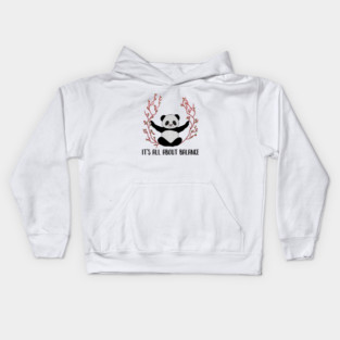Yoga Panda, Balance, Meditation Bear Kids Hoodie