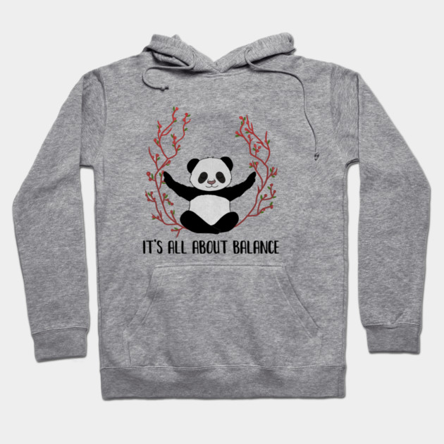 Yoga Panda, Balance, Meditation Bear Hoodie by logiamerch