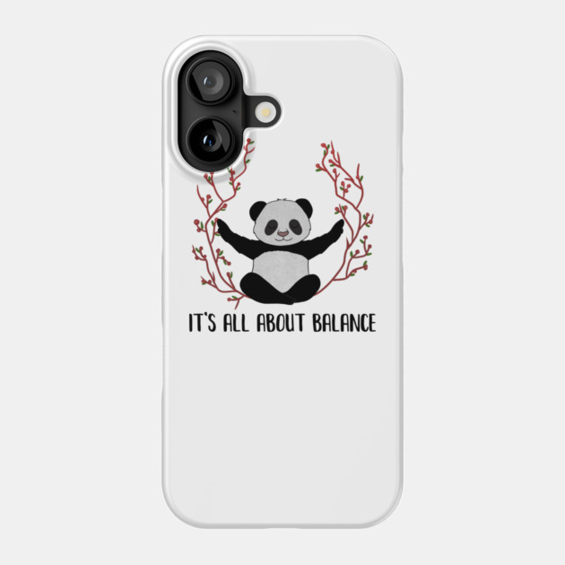 Yoga Panda, Balance, Meditation Bear Phone Case by logiamerch