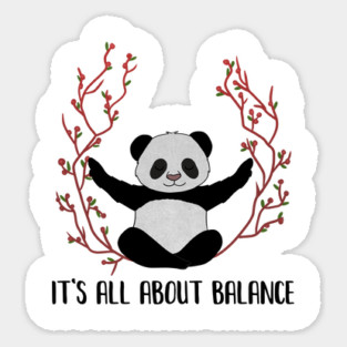 Yoga Panda, Balance, Meditation Bear Magnet