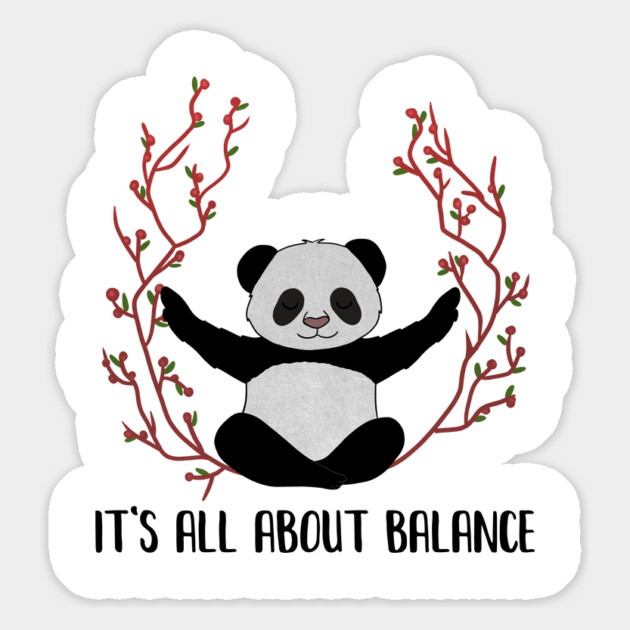 Yoga Panda, Balance, Meditation Bear Magnet by logiamerch
