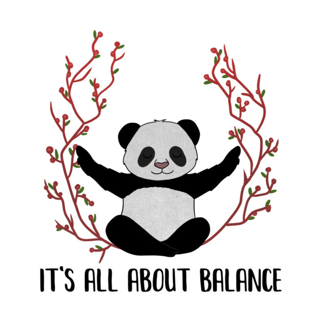 Yoga Panda, Balance, Meditation Bear by logiamerch