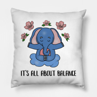 Yoga Elephant, Balance, Meditation Pillow
