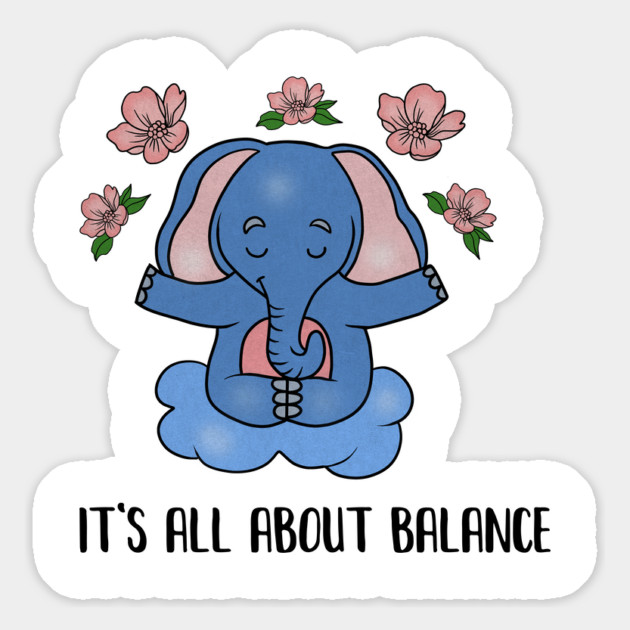 Yoga Elephant, Balance, Meditation Magnet by logiamerch