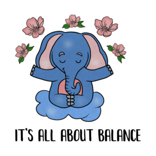Yoga Elephant, Balance, Meditation T-Shirt