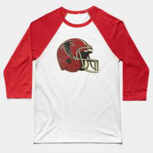 80's Falcons Helmet [Vintage Distressed] Baseball T-Shirt