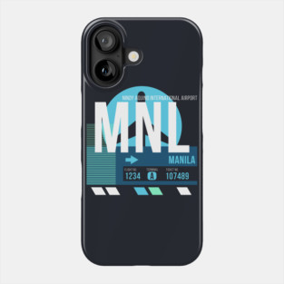 Manila (MNL) Airport Code Baggage Tag Phone Case