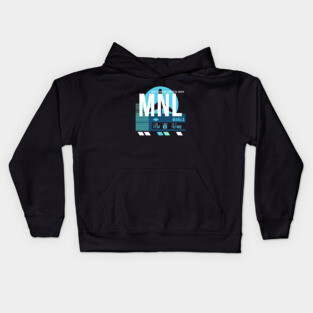 Manila (MNL) Airport Code Baggage Tag Kids Hoodie
