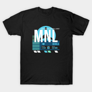 Manila (MNL) Airport Code Baggage Tag T-Shirt
