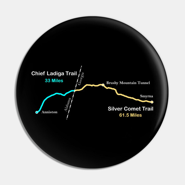 Silver Comet and Chief Ladiga Rail Trail Rail Trails Pin