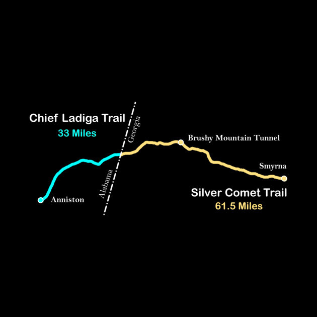 Silver Comet and Chief Ladiga Rail Trail Rail Trails Pin