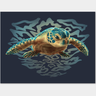 Baby Sea Turtle Posters and Art