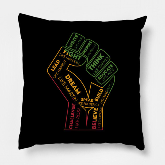 African American Leaders, Black History, Black Heroes, Civil Rights Leaders Pillow by UrbanLifeApparel