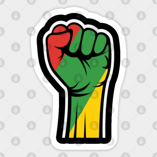 Black Power Fist, African Flag, Black History Month, Black Lives Matter, African American History Sticker by UrbanLifeApparel