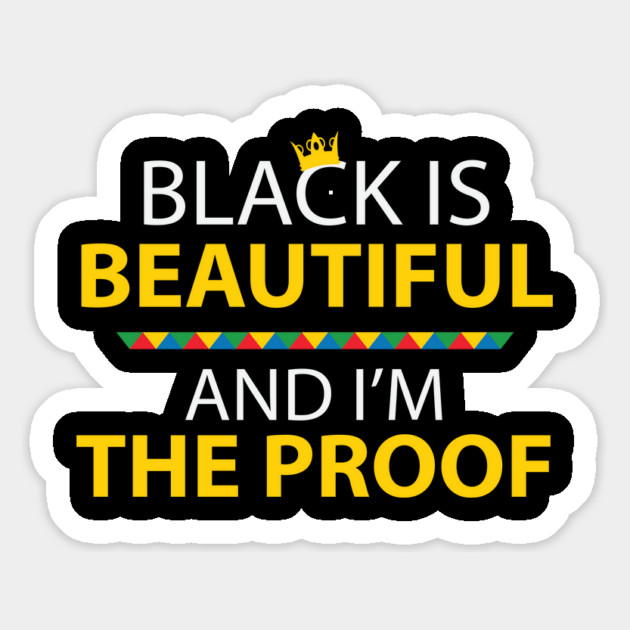 Black Is Beautiful So Am I, African American, Black History Month, Black Lives Matter, African American History Magnet by UrbanLifeApparel