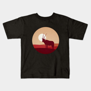 Springbok Flat Landscape Animal Silhouette Kids T-Shirt