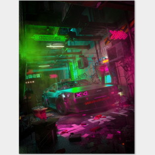 Cyberpunk Alley Posters and Art
