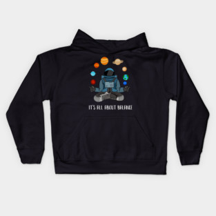Astronaut Meditating, Yoga, Zen, Universe, Balance Kids Hoodie