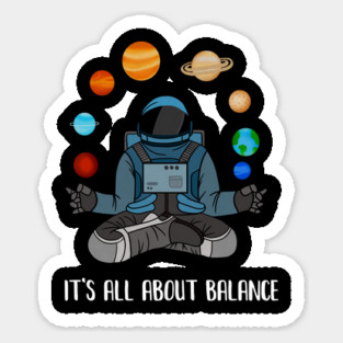 Astronaut Meditating, Yoga, Zen, Universe, Balance Magnet