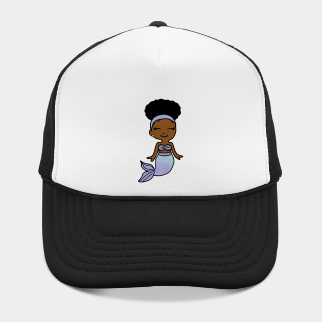 Cute Afro Girl Black Mermaid by logiamerch