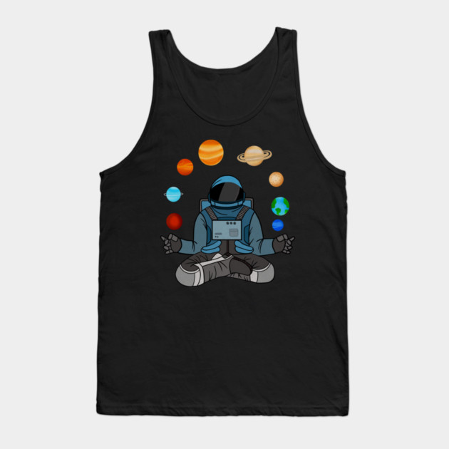 Astronaut Meditating, Yoga, Zen, Universe Tank Top by logiamerch