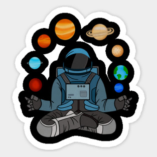 Astronaut Meditating, Yoga, Zen, Universe Magnet