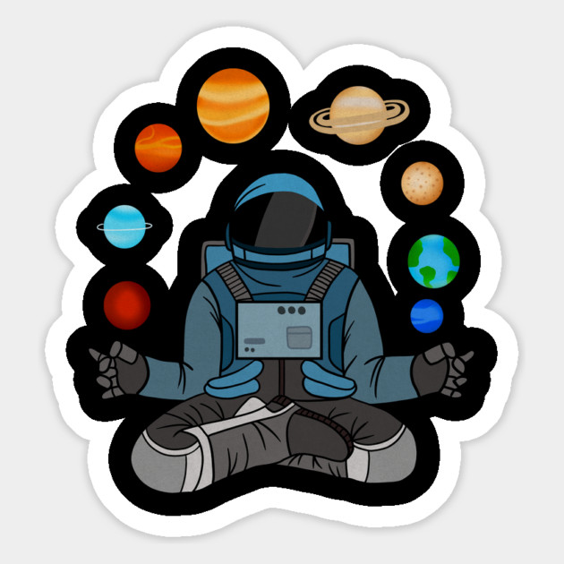 Astronaut Meditating, Yoga, Zen, Universe Magnet by logiamerch
