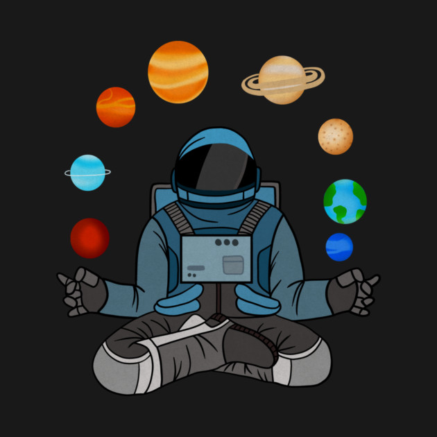 Astronaut Meditating, Yoga, Zen, Universe by logiamerch