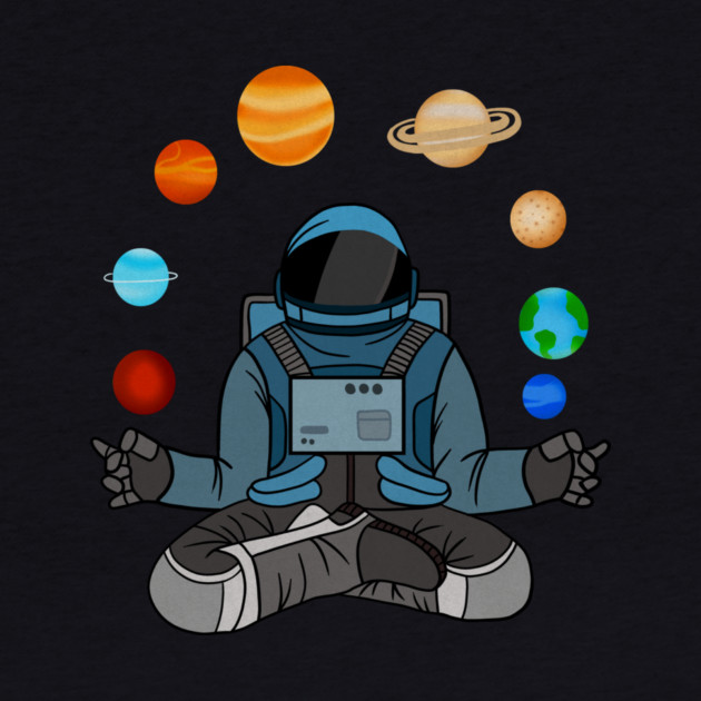 Astronaut Meditating, Yoga, Zen, Universe by logiamerch