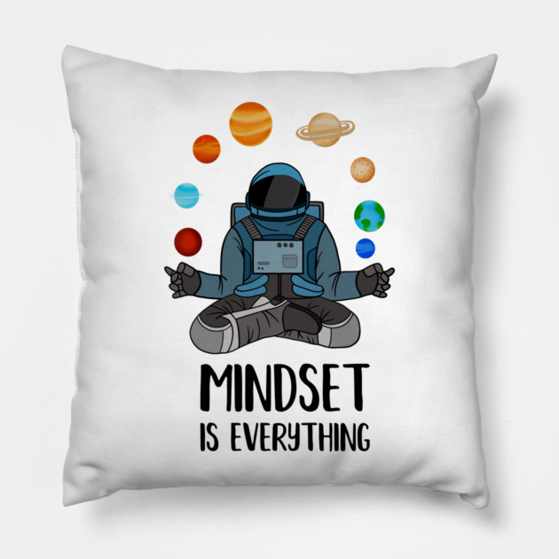 Astronaut Meditating, Yoga, Zen, Mindset Motivational Pillow by logiamerch