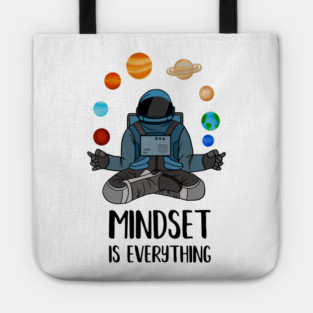Astronaut Meditating, Yoga, Zen, Mindset Motivational Tote