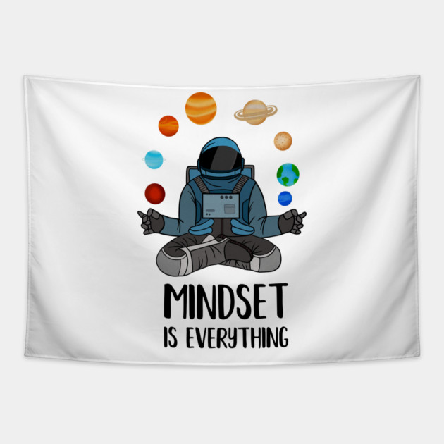Astronaut Meditating, Yoga, Zen, Mindset Motivational Tapestry by logiamerch