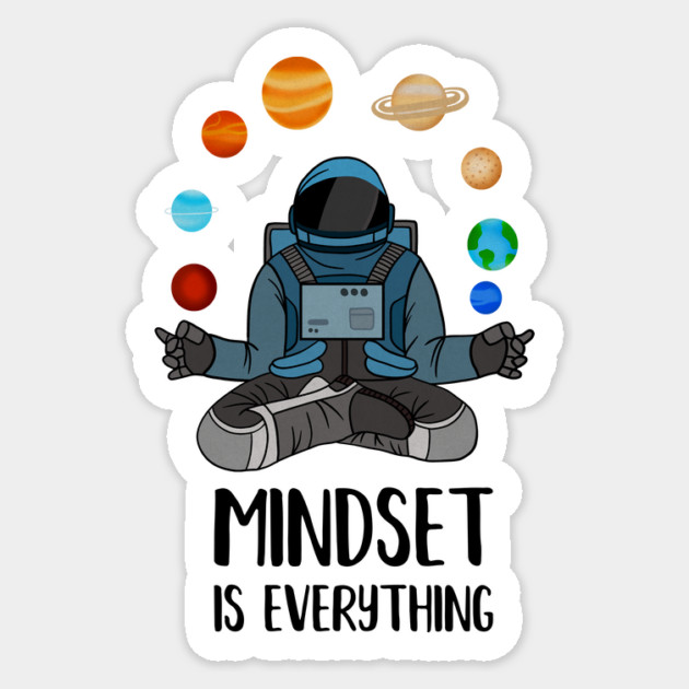 Astronaut Meditating, Yoga, Zen, Mindset Motivational Sticker by logiamerch