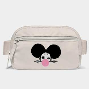 Cute Afro Girl Popping Gum, Black Girl Magic Bag