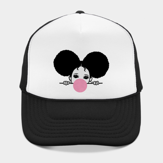 Cute Afro Girl Popping Gum, Black Girl Magic by logiamerch