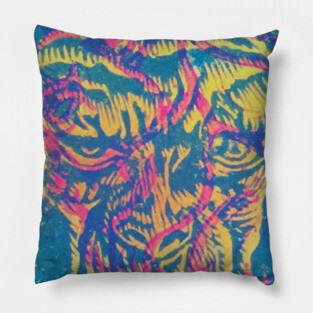 planet of the apes layered abstract print thumper graffiti Pillow